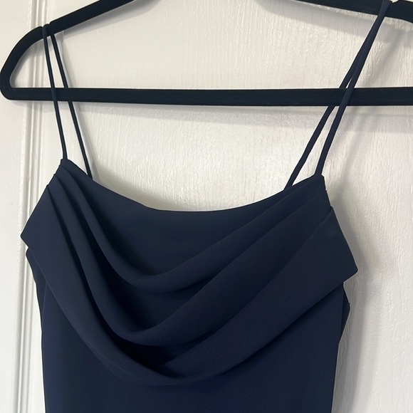 Long light weight navy blue Gown - Picture 3 of 4